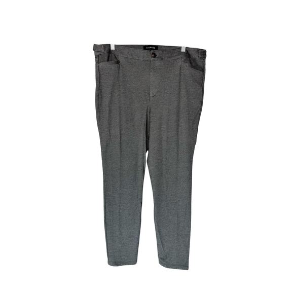 Talbots Lexington Pants Gray Office Work Career Business Skinny Leg Size 14 - Picture 1 of 14
